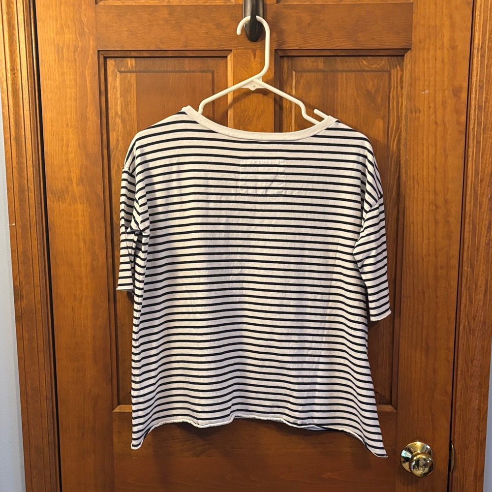 Frank & Eileen Josephine Navy French Stripe Heritage Jersey 100% Cotton - Picture 6 of 9